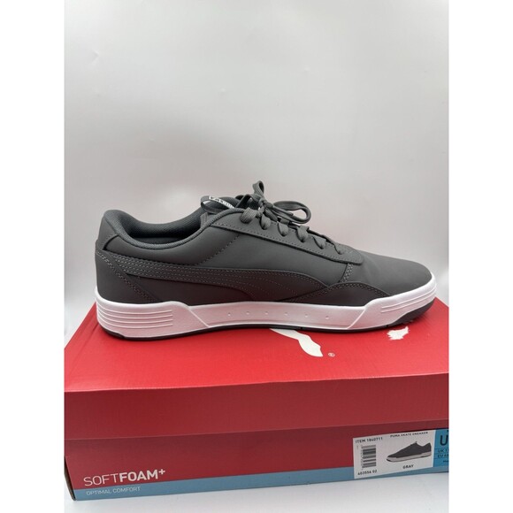 PUMA Men's Size 12 Skate Sneakers Lace-up Court Shoes, Gray - Picture 12 of 16